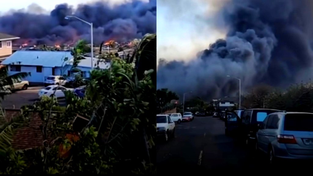 Historic Maui town of Lahaina nearly destroyed by raging wildfires in Hawaii