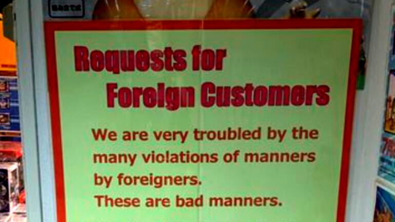 Japanese store slams foreign tourists for ‘bad manners’