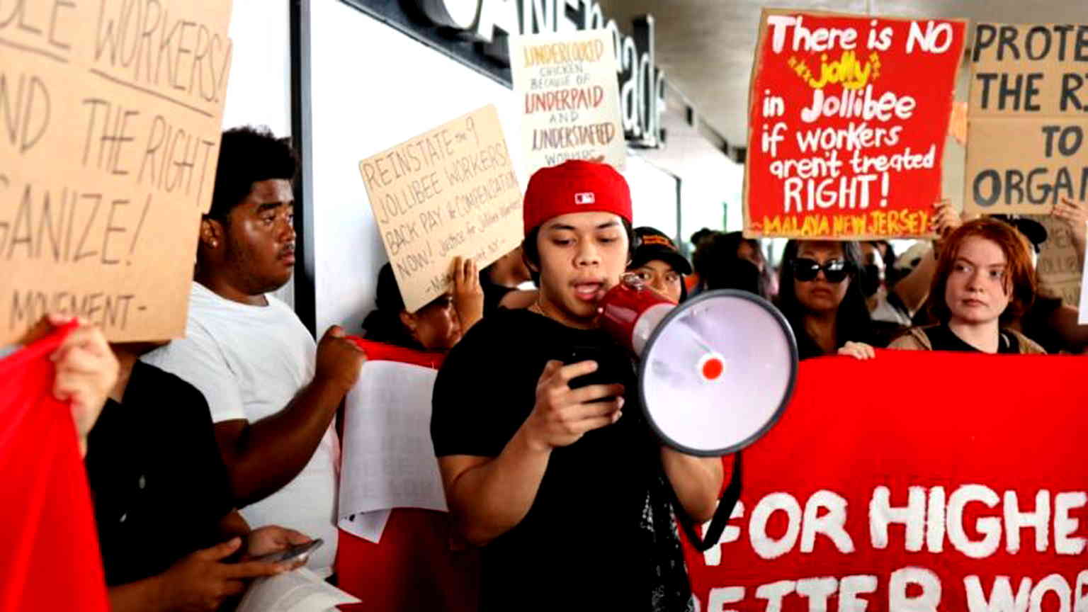 Jollibee ex-employees stage protest over alleged illegal firings at New Jersey branch