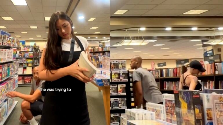 Man arrested after being filmed sniffing women from behind at California bookstore