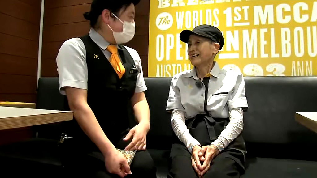 90-year-old employee at McDonald’s Japan says she plans to work until she turns 100