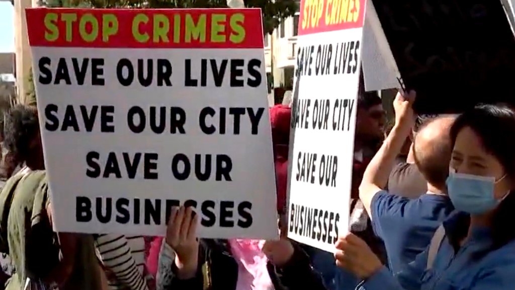 Oakland business owners hold strike to protest rising crime levels, inadequate protection