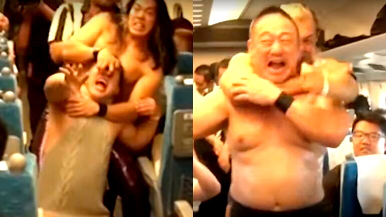 Video: Pro wrestlers brawl inside moving bullet train in Japan