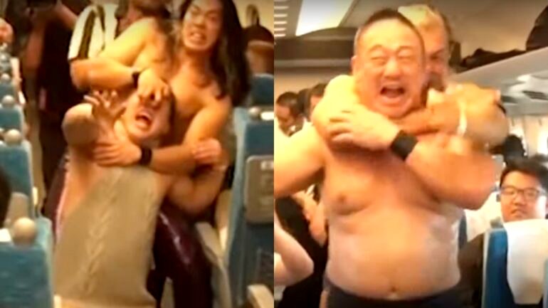 Video: Pro wrestlers brawl inside moving bullet train in Japan
