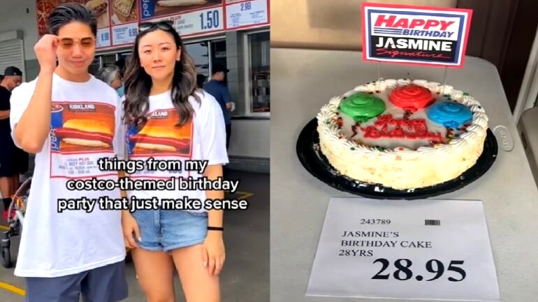 Video: Influencer celebrates 28th birthday with Costco-themed birthday party