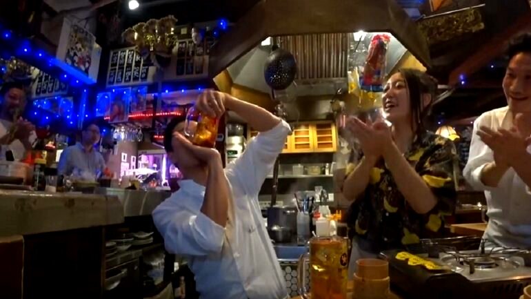 Watch: Japanese man’s jaw-dropping drinking stunt during Twitch star’s livestream