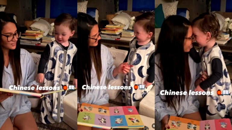 Olivia Munn teaches son Mandarin with book from friend Ali Wong