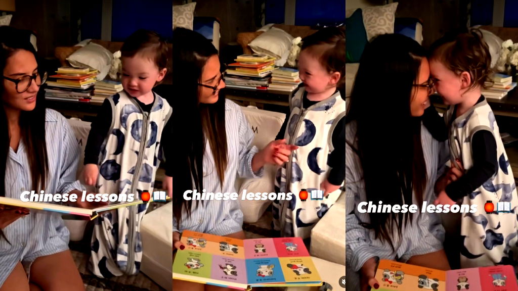 Olivia Munn teaches son Mandarin with book from friend Ali Wong