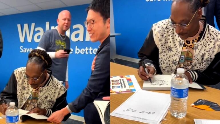 Wholesome video of Snoop Dogg writing his name in Japanese goes viral