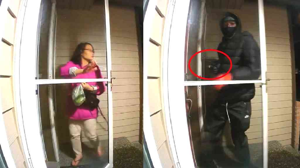 Armed home invasion of Asian family in Washington caught on camera