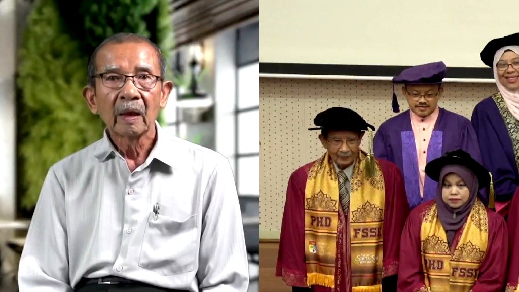 Malaysian man, 79, earns PhD despite struggle with cataracts, commute