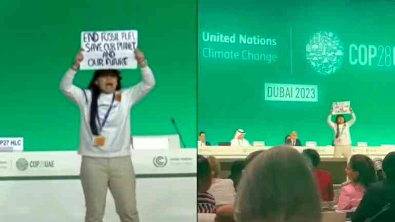12-year-old Indian activist Licypriya Kangujam interrupts COP28 stage in Dubai