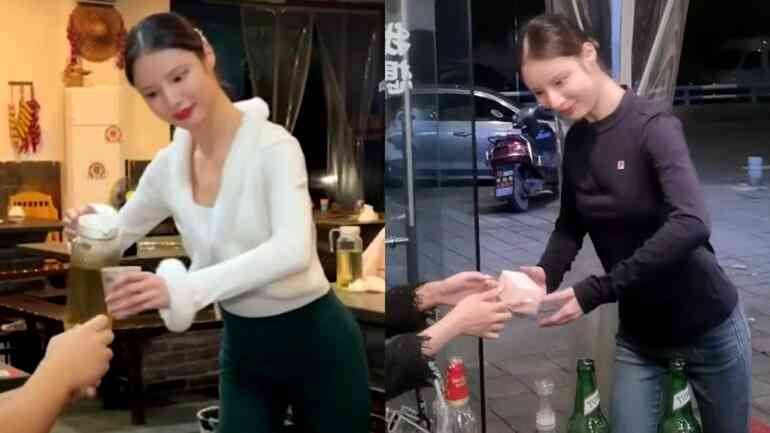 Watch: Waitress in China goes viral for her robotic-like movements