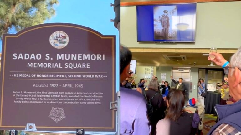 Glendale dedicates square to WWII Japanese American hero Sadao Munemori
