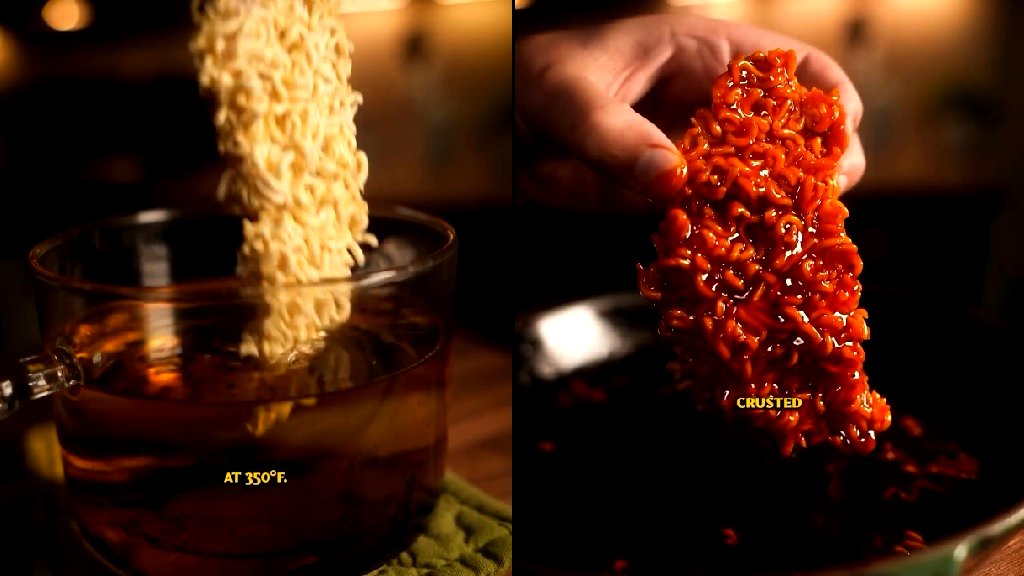 Watch: Fried chicken is fused with instant ramen for mouthwatering results
