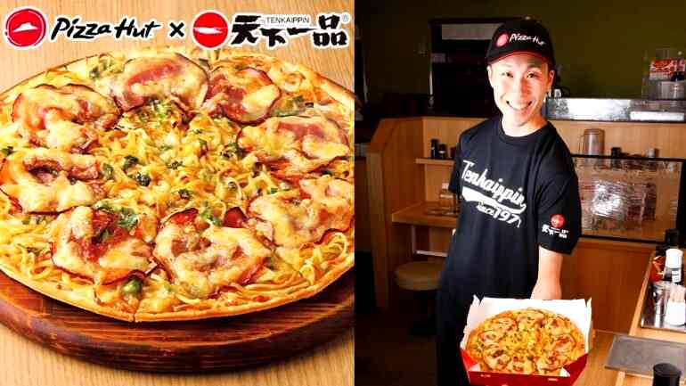 Pizza Hut Japan releases ramen pizza