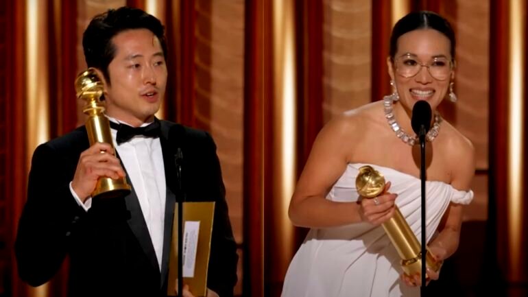 Ali Wong and Steven Yeun make Golden Globes history with ‘Beef’ win