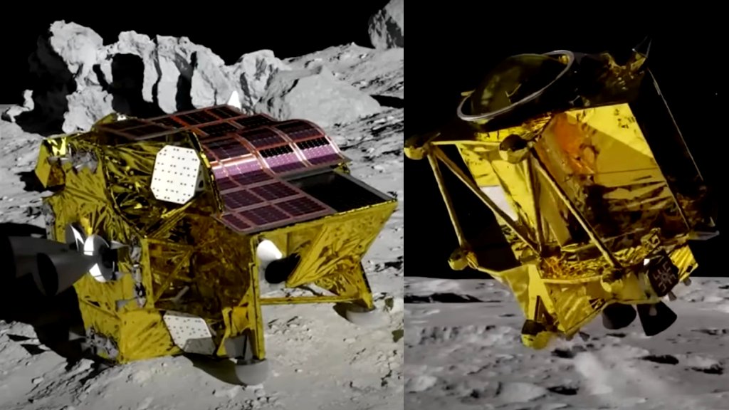Image reveals Japan’s historic SLIM spacecraft landed upside down on the moon