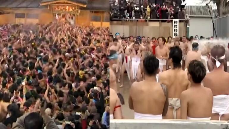 ‘Naked man’ festival breaks 1,250-year-old tradition to allow women to participate