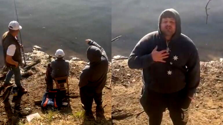 Man filmed demanding Asian father and son to stop fishing in ‘Australian waters’