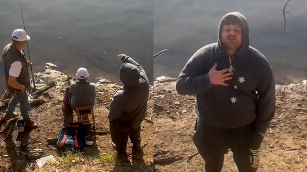 Man filmed demanding Asian father and son to stop fishing in ‘Australian waters’