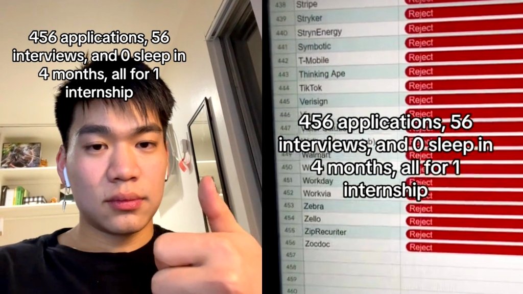 College student submits nearly 500 job applications, receives only 1 offer