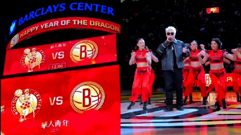 Brooklyn Nets hold Chinese New Year celebration at Barclays Center during game