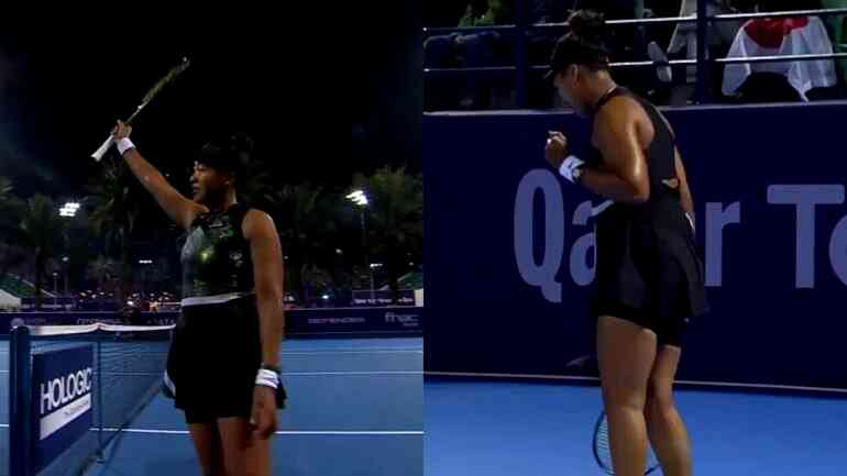 Naomi Osaka advances at Qatar Open after 1st back-to-back victories in 23 months