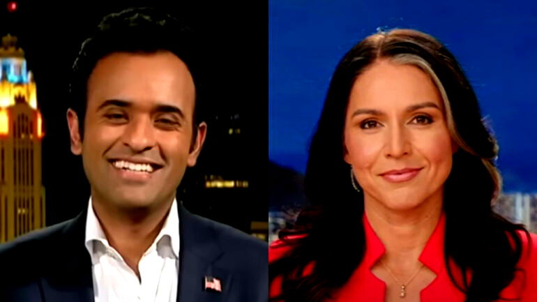 Trump names Vivek Ramaswamy, Tulsi Gabbard on VP shortlist