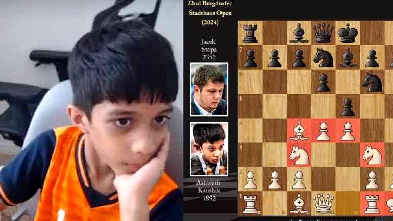 8-year-old Indian boy becomes youngest ever to beat a chess grandmaster