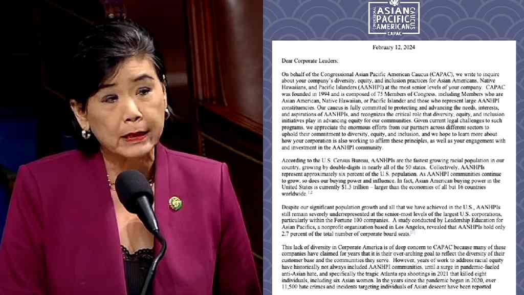 Asian American lawmakers urge Fortune 100 companies to reaffirm DEI commitments