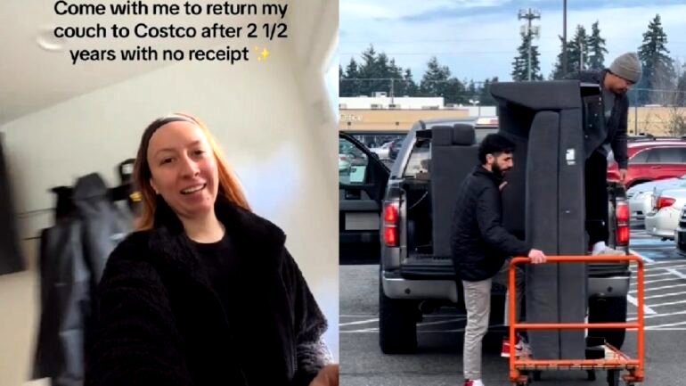 Video: Woman returns Costco couch after 2.5 years