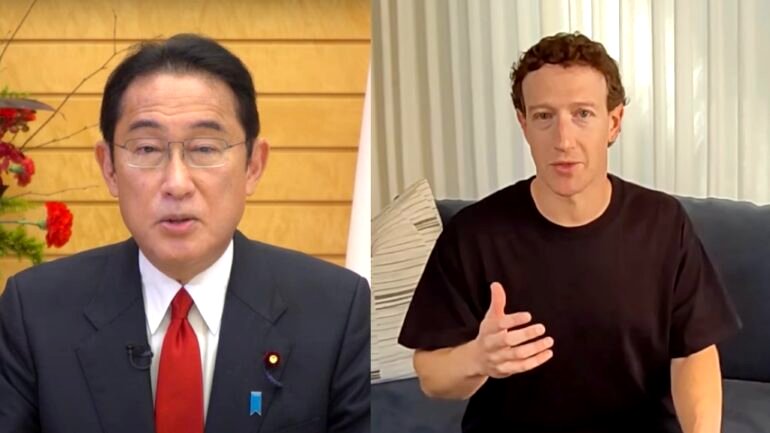 Mark Zuckerberg discusses AI risks with Japan PM Fumio Kishida