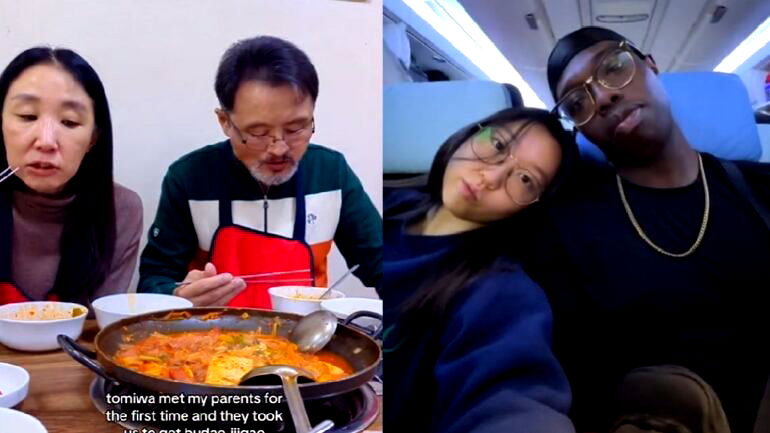 Watch: Korean woman’s Nigerian boyfriend treated to Korean dishes after meeting her parents