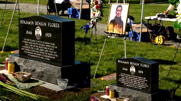 Benson Flores, Canada’s first Filipino immigrant, finally receives gravestone