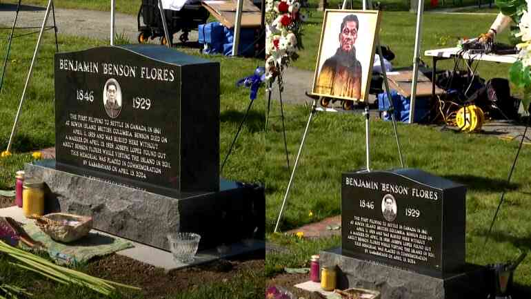 Benson Flores, Canada’s first Filipino immigrant, finally receives gravestone