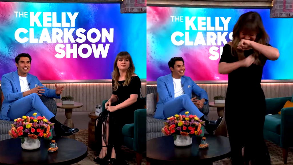 Watch: Henry Golding reacts to Kelly Clarkson’s unintentional dirty ‘meat’ joke