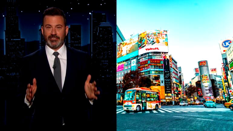 Jimmy Kimmel says US ‘filthy and disgusting’ after return from Japan trip