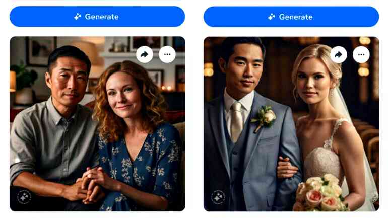 Meta’s AI finally imagines an Asian man and a white woman together