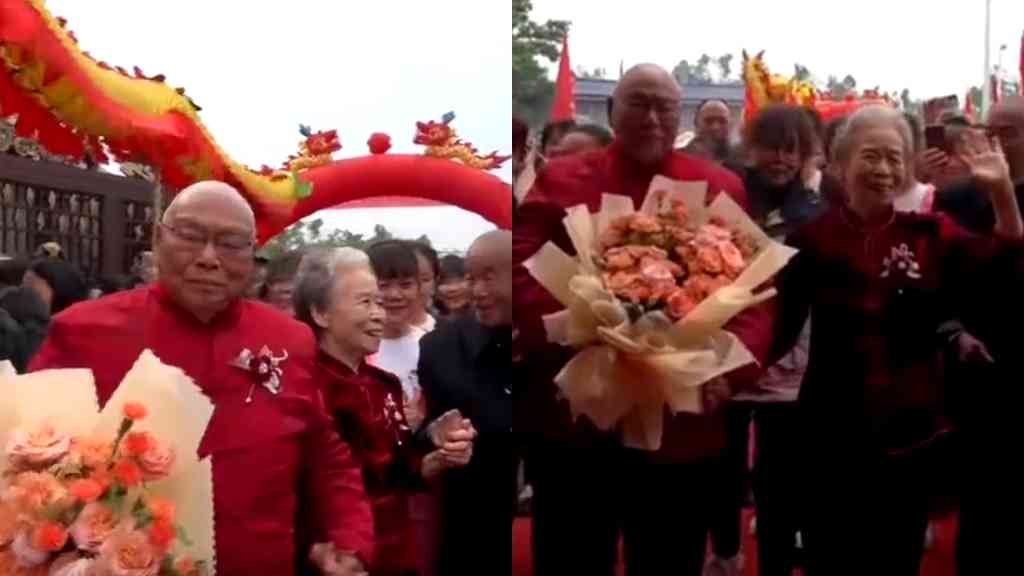 Chinese man, 86, marries college sweetheart, 81, decades later