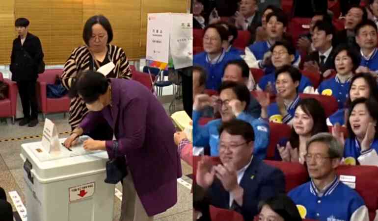 S. Korea’s opposition wins landslide midterm victory