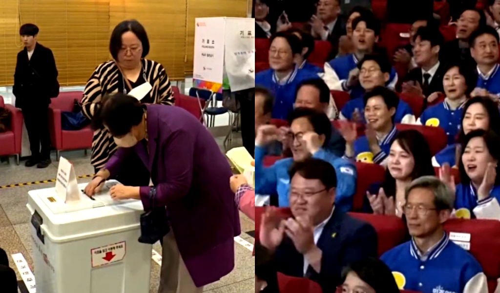 S. Korea’s opposition wins landslide midterm victory