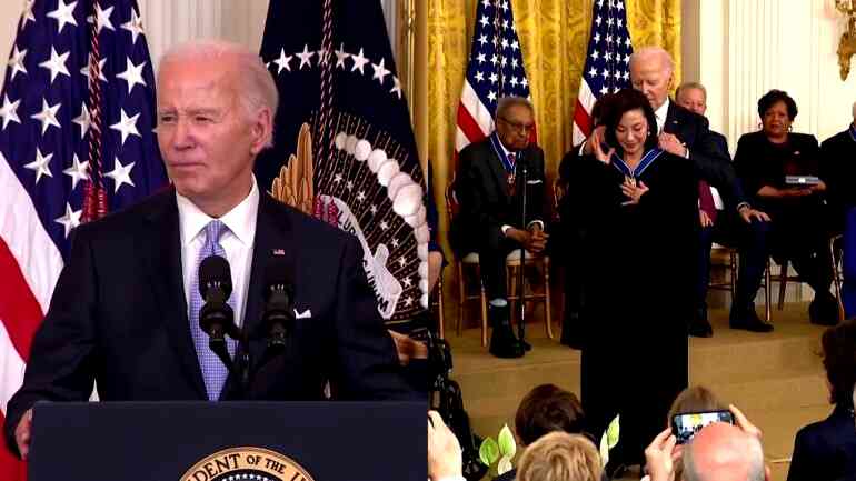 Biden awards Presidential Medal of Freedom to Michelle Yeoh