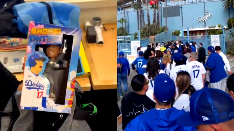 Shohei Ohtani’s bobblehead giveaway draws massive crowds at Dodger Stadium