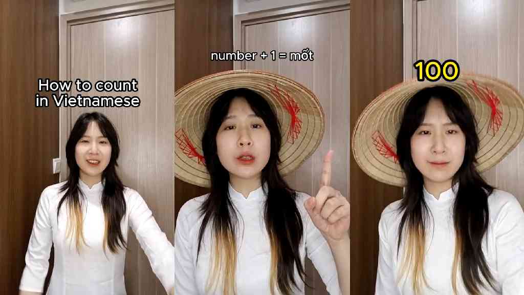 Watch: TikToker teaches how to count in Vietnamese with epic rap