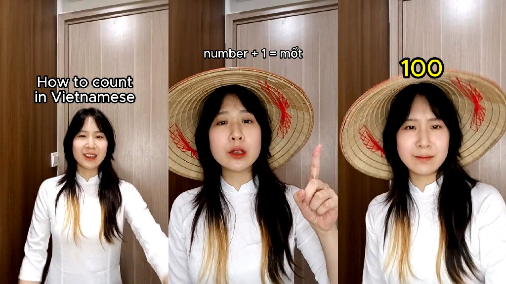 Watch: TikToker teaches how to count in Vietnamese with epic rap