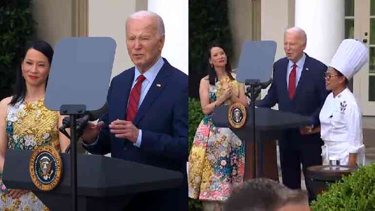 Biden takes aim at Trump’s legacy at AANHPI Heritage Month event