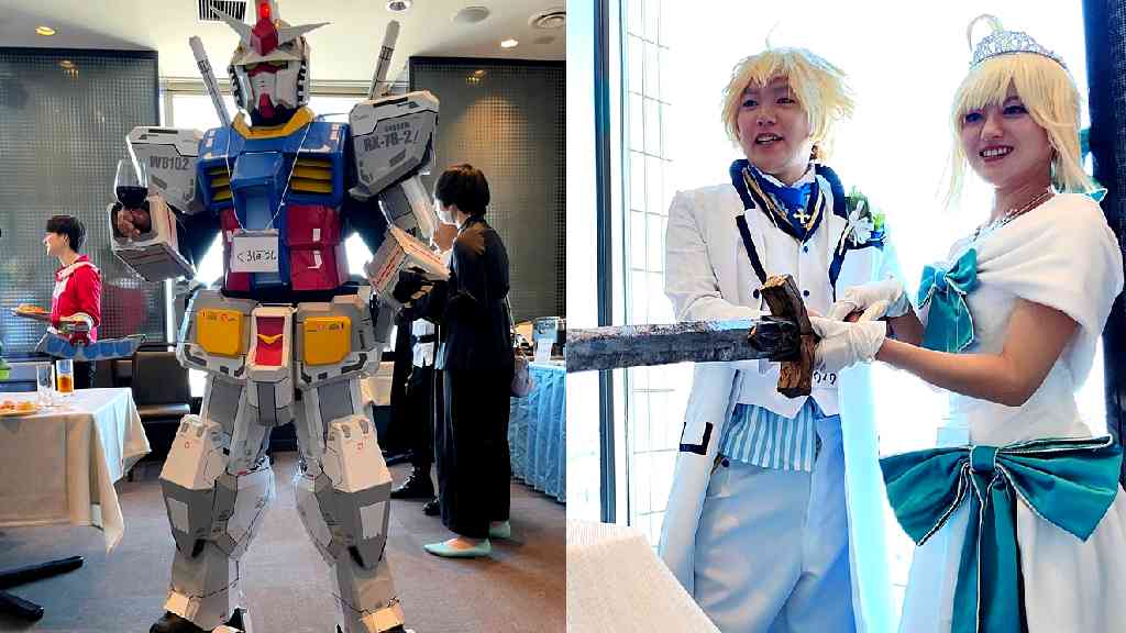 Asked to wear a suit to a wedding, man shows up in a Mobile Suit Gundam