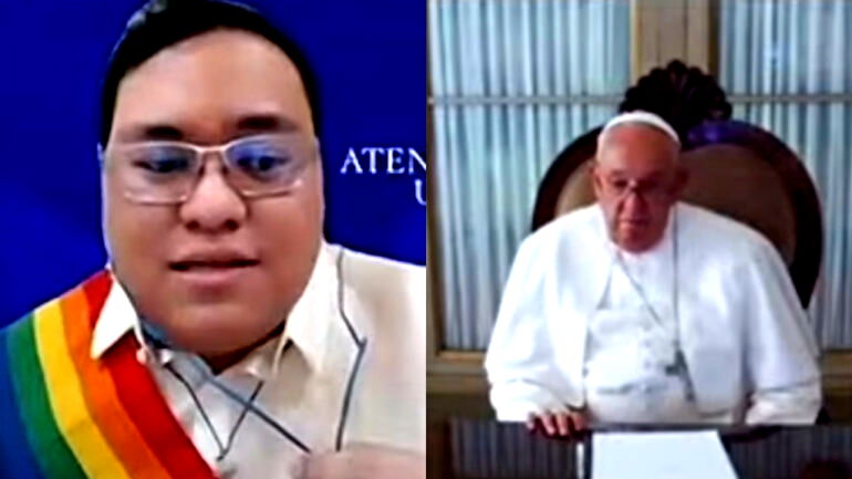 Filipino student tells Pope Francis to stop using anti-LGBTQ language