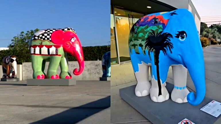 Burbank showcases life-size baby Asian elephant sculptures to support conservation